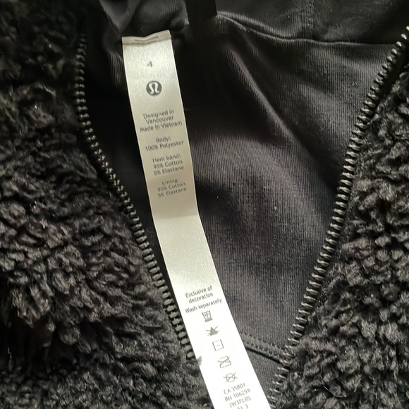 Lululemon fleece hoodie, black - Picture 3 of 3